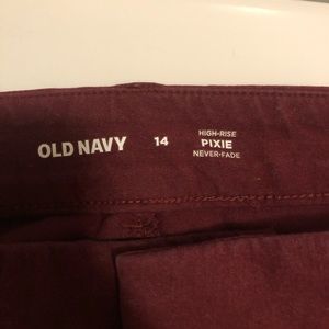 Maroon Old Navy Pixie Pants